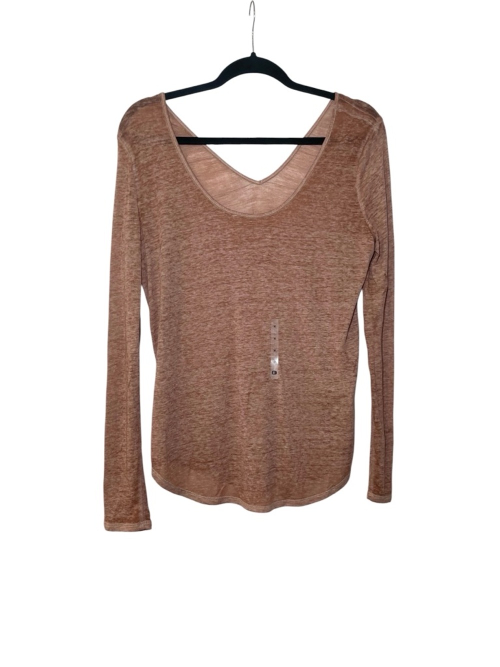 Buckle BKE Women’s Long Sleeve Scoop Neck Casual Brown Top Size Medium